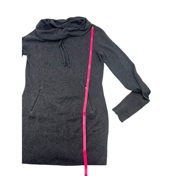 Telluride Clothing Womens Charcoal Wool Blend Cowl Neck Long Sleeve Dress Sz L - Picture 10 of 12